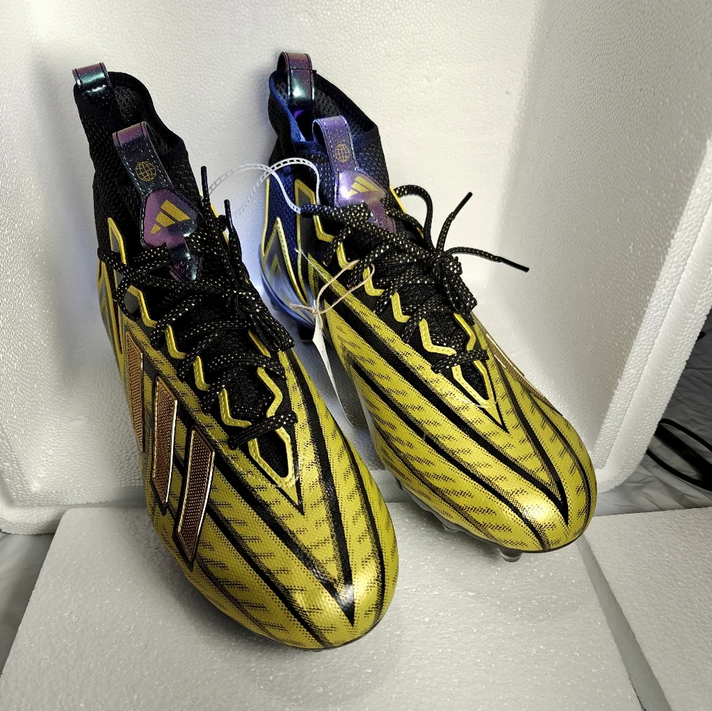 Mens Adidas Freak-23 Inline Football Cleats Black Gold HP2446 Men’s Size 15 NWT